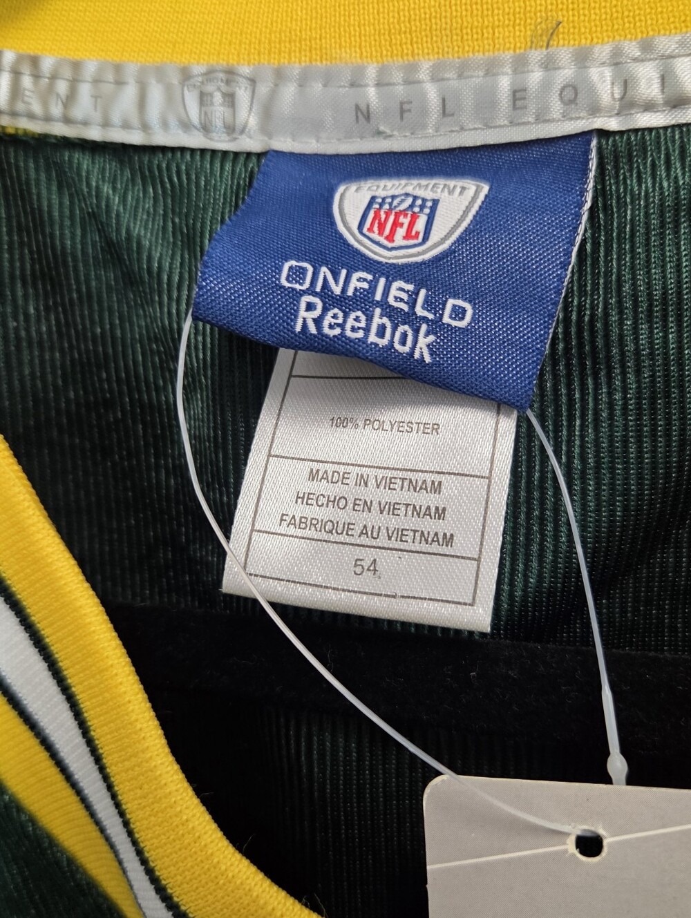Vintage Reebok NFL On Field Green Bay Packers Clay Matthews 52 Jersey Sz  54 NWT - Picture 3 of 5